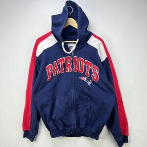 Vintage Y2K NFL New England Patriots Zip Up Hoodie Large